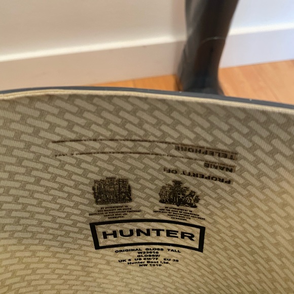 Navy Hunter Tall Rain Boots - Picture 2 of 5